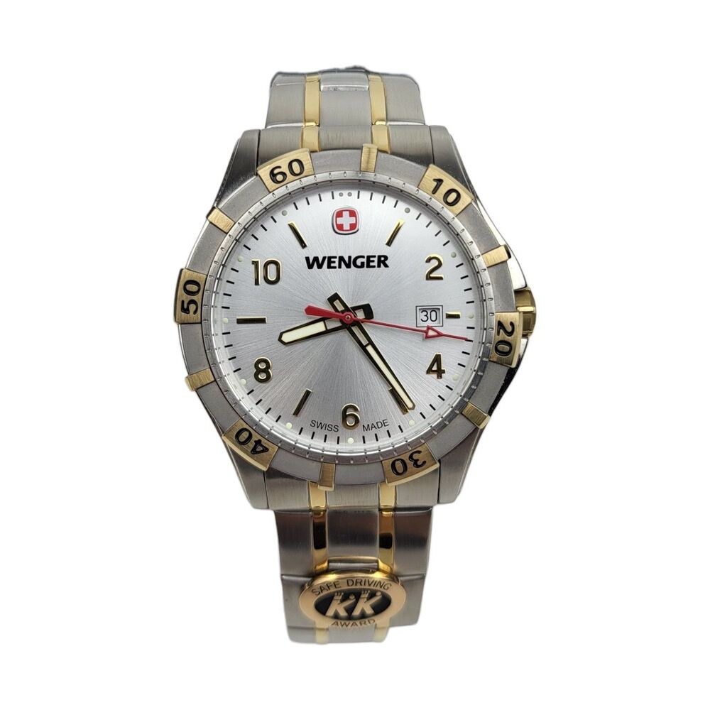 WENGER Swiss 0941.00 Stainless Steel Water Resistant Men's Watch Safe Driving